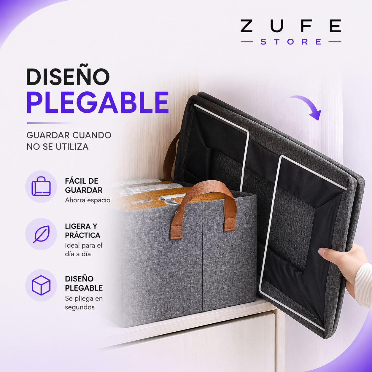 Pack 3 Canastas Organizadoras Plegables