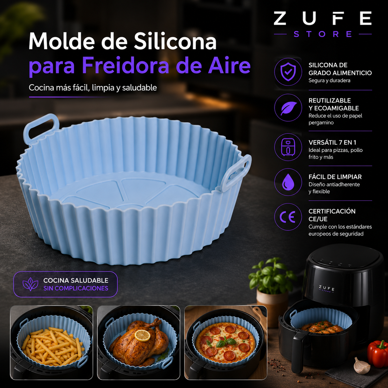 Molde Silicona Antiadherente freidora