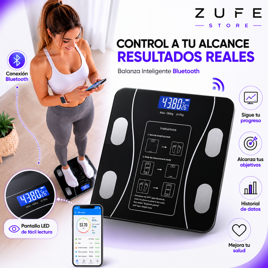 Balanza Inteligente Bluetooth | Conoce tu progreso real más allá del peso