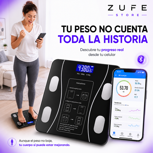 Balanza Inteligente Bluetooth | Conoce tu progreso real más allá del peso