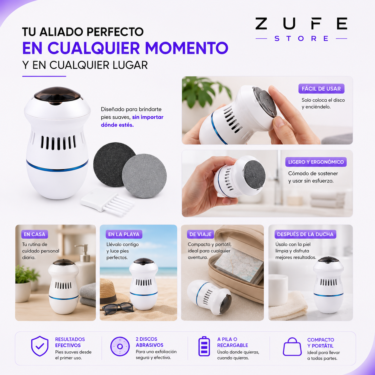 Lima Eléctrica Exfoliante | No más callos e imperfecciones en tus pies