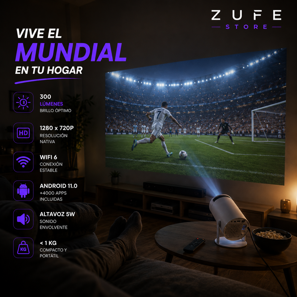 Proyector HY300 Magiccube | Android TV
