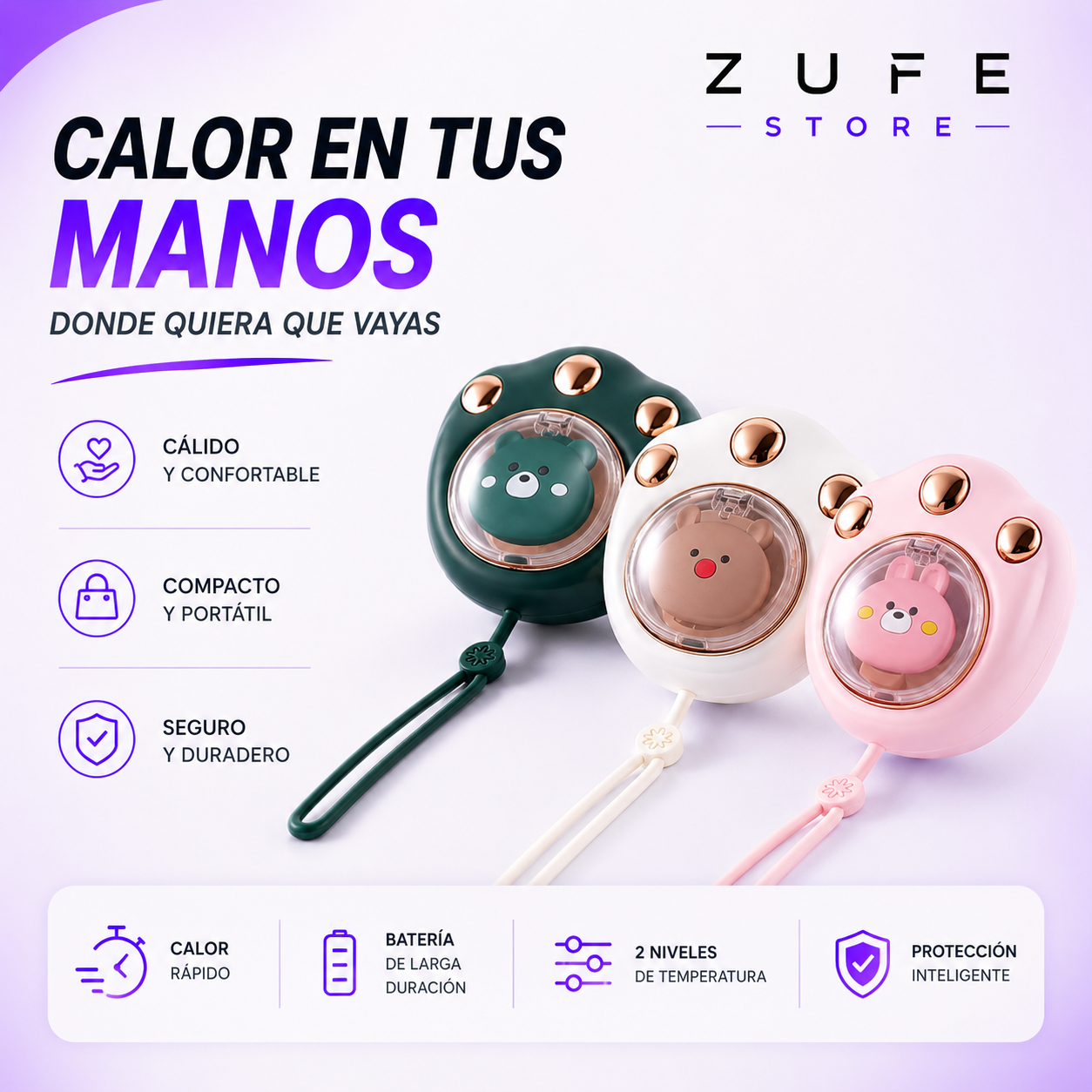 Mini Calentador Manos Recargable