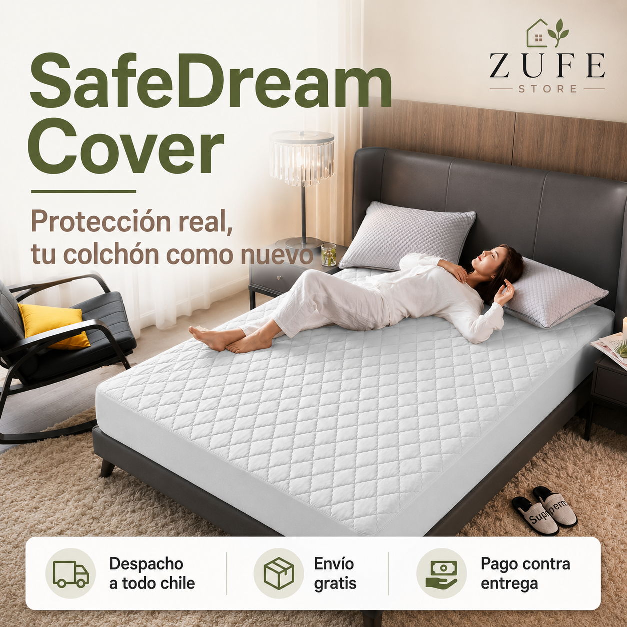 SafeDream Cover - Cubre colchón protección real, tu colchón como nuevo